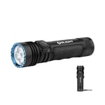 OLIGHT Seeker 4 Pro LED Rechargeable Lampe de Poche 4600 Lumens Portée 260 Mètres Ultra Puissante Militaire Lampe Torche 5 Modes d'éclairage IPX8 Étanche Flashlight LED Militaire pour et Sauvetage etc