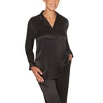 Lady Avenue Pure Silk Basic Pyjamas Svart silke X-Large Dam