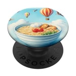 Bol de ramen avec nuages de nouilles, ballons envoûtants PopSockets PopGrip Interchangeable