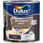 Ecran+ bois - Peinture satinée pour bois extérieur - Volets, portes, fenêtres, portails - Bois Brûlé 0,5 l Dulux Valentine