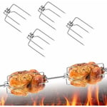 Pince à Viande pour Broche de Barbecue, Épingles à Viande en Acier Inoxydable 304 Résistantes à la Chaleur, Fourchette de Grill de Poulet