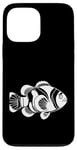 Coque pour iPhone 13 Pro Max Line Art Poisson & Ichtyologiste Faux Percula Poisson Clown