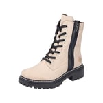 Rieker Women's 72634 Lace-up Boots, Beige, 7.5 UK