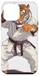 Coque pour iPhone 12 Pro Max Tigre Jiu Jitsu Gi Cartoon Karaté Arts Martiaux