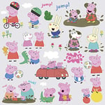 RoomMates Peppa Pig Stickers repositionnables multiples, Rose