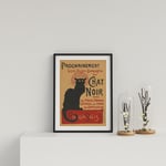 Gallery Print & Art Classic French Vintage Ad Le Chat Noir - Black frame Wood - One Size