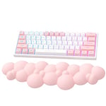 Attack Shark Flesh Pink Cloud Soft Comfortable Keyboard Wrist Rest,Anti-Skid Ergonomic Wrist Support Keyboard,Desk Hand Wrist Support TKL Mechanical Keyboard/87 Keys 104 Size Gaming Palm Rest Keyboard