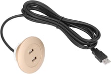 Prise De Port De Charge Usb Double Pour Canapé, Concentrateur D'Alimentation Encastré, Matériau Abs, Longueur De Câble De 2,5 M/8,2 Pieds, Convient Pour La Maison, Le Bureau(Or)[MUL213029]