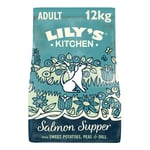 Lily’s Kitchen Made with Natural Ingredients Adult Dry Dog Food Salmon Supper Balanced Nutrition 12kg Bag