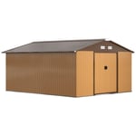 13 X 11ft Outdoor Garden Storage Shed w/2 Doors Galvanised Metal