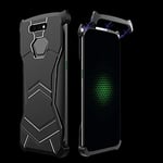 AUSKAS-UK Shockproof Protective Case For Xiaomi R-JUST Magnet Adsorption Metal Polished Texture Phone Case for Xiaomi Black Shark (Black) Combination Case (Color : Black)