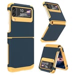 SQMCase Conçu pour Galaxy Z Flip 3 avec protection de charnière, coque de protection intégrale résistante aux chocs pour Z Flip 3 5G (2023) - Bleu, SQM2381-03