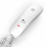 New White Wall Mount Telephone Corded BT Landline Home Handset Phone Memory Mute