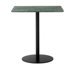 &Tradition - In Between Café Table SK16 L60 W70 H73 cm Matt black center base Marble Verde Guatemala - Sami Kallio - Grön - Metall/Sten