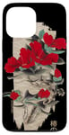 iPhone 13 Pro Max Japanese Tsubaki flower in retro grunge flower aesthetic Case