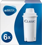 6 x Brita Classic Water Filter Jug Cartridges Replacement Refill 4 Week Original