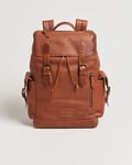 Polo Ralph Lauren Leather Flap Backpack Saddle Brown