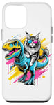 Coque pour iPhone 12 mini Pop Art T-Rex Dinosaur Maine Coon American Longhair