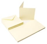 The Paper Palace 50 Ivory Cards & Envelopes 4 x 4, 10.16 x 10.16 x 10.16 cm