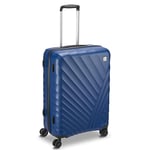 MODO by Roncato Rainbow 2.0 Trolley Moyen Rigide 4 Roues avec TSA, Bleu Nuit, Valise Rigide avec 4 Roues pivotantes