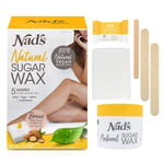 Nads 100 Natural Sugar Wax Kit Vegan Hypoallergenic No-heat Formula Waxing Sugar