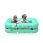 Grande piscine gonflable rectangulaire épaisse en PVC,baignoire d'été,jouet d'extérieur pour la famille et les enfants - Type [green 2]-120cm