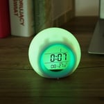 LED 7 Colors Change Alarm Clock Wake Up Light Clock Digital Display