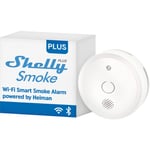 Shelly - Plus Smoke Alarm, Détecteur de fumée connecté, Wi-Fi & Bluetooth, Alexa & Google Home, App iOS & Android