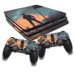 Ensemble Champ de Bataille Autocollant Peau Film Adapté pour Ps4 Pro Console