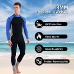 XXL 3mm Neoprene Wetsuit For Men Back Zip Full Body Diving Suit For Snorkel MA