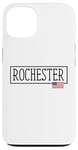 Coque pour iPhone 13 Rochester City Drapeau USA Voyage US Amérique Femmes Hommes