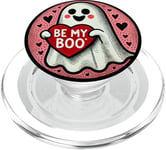 Be my Boo Illustration fantôme Saint-Valentin PopSockets PopGrip pour MagSafe