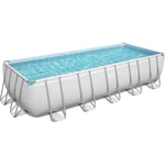 Kit Piscine hors sol tubulaire BESTWAY Power Steel™ - 640 x 274 x 132 cm - Rectangulaire (Filtre, échelle, diffuseur, bâche)