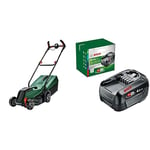 Bosch Cordless Lawnmower CityMower 18V-32 (18 Volt, 1x Battery 2.5 Ah, Brushless Motor, Cutting Width: 32 cm, Lawns up to 300 m², in Carton Packaging) & Home and Garden Battery Pack PBA 18V