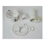 Kit boîte d'applique DCL Ø 67x40mm avec couvercle non affleurant + connecteur + douille + fiche Multifix SCHNEIDER