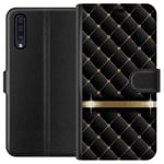 Samsung Galaxy A50 Svart Plånboksfodral Lyxigt