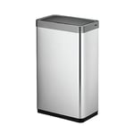 EKO Mirage X Recycling Sensor Kitchen Bin - Sleek & Hygienic Touch-free Dual Compartment Rubbish Bin - Perfect for Kitchen & Home, Stainless Steel, 40 Litre