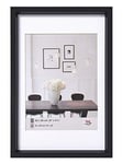 walther design Cadre photo walther design noir 40 x 50 cm avec passe-partout, cadre en plastique Style acier ES050B