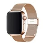 Länka Armband Strap För Apple Watch Ultra 2 Band 49Mm 45Mm 44Mm 42Mm 41Mm 40Mm 38Mm Milanese Mesh Correa I Iwatch 9 8 7 6 5 4 3 rosegold 42mm 44mm 45mm