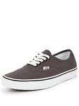 Vans Mens Authentic Trainers - Grey/White, Grey/White, Size 6, Men