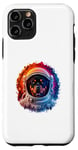 Coque pour iPhone 11 Pro Homme Femme Coloré Space Astronaute Rottweiler