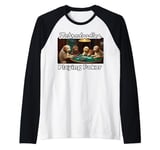 Dogs Playing Poker Labradoodles Dog Labradoodle Australian Raglan Baseball Tee