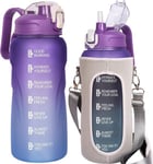 Justfwater Sports vesipullo pillillä, 2L, violetti