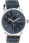 Oozoo -kellot Men's Watch - rannekello miehet, joilla on 22 mm nahkarauta - analogiset miesten kello noin C10905 B09ZHYBTDB