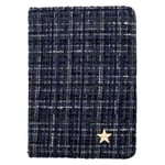 DARK Tweed Passport Cover Navy Blue