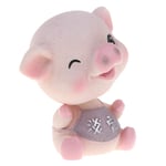 D DOLITY Shaking Head Doll Nodding Lucky Pig Figure Toys Car Auto Home Decor B