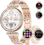 Montre Connectee Femme,Ip68 Montre Connectee Femme Waterproof,Appel Bluetooth/120+Modes Sportifs/Sommeil/Frequence Cardiaque/Spo2,Montre Podometre Femme,Montre Connectee Pour Android Ios