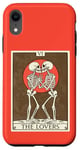 Coque pour iPhone XR Carte de tarot The Lovers - Squelette Romance Love Kisses