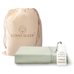 Good Sleep Bedding Super King Fitted Sheet - 100% Viscose Derived from Bamboo Sheets, 1 Pc Superking Fitted Sheet, Soft Cooling Sheets For Night sweats, 41cm Deep Fitted Sheet, Sage Bed Sheet