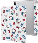 Étui Pour Ipad Pro 2021 Hello Kitty 12,9 Pouces, Type Ordinateur Portable, Support À Trois Volets Avec Porte-Stylo, Réveil/Veille Automatique